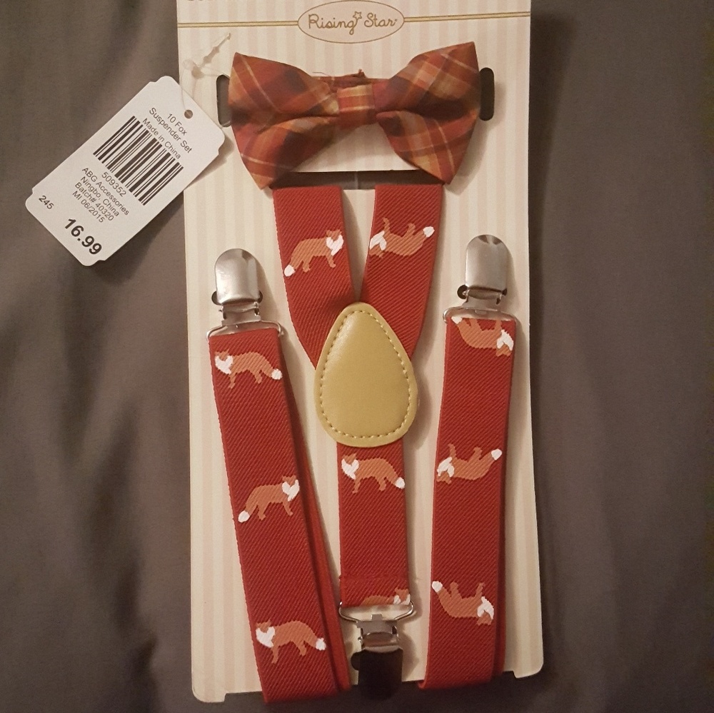 Rising Star Toddler Suspender and Bowtie set